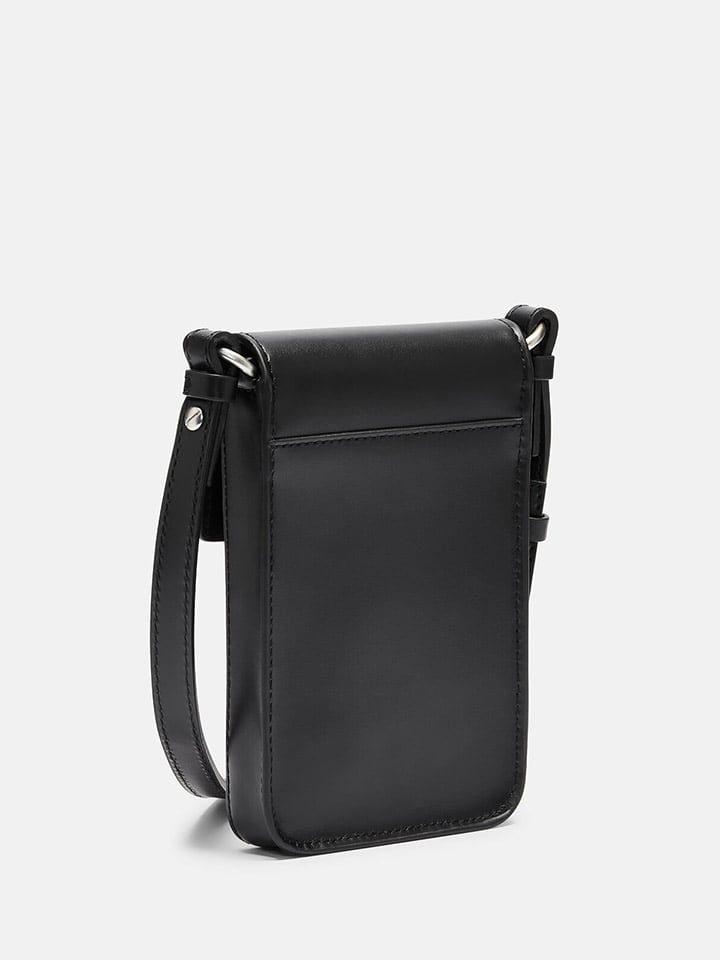 LIEBESKIND BERLIN Leder-Handytasche in Schwarz - (B)10 x (H)16 x (T)2 cm günstig kaufen onesize