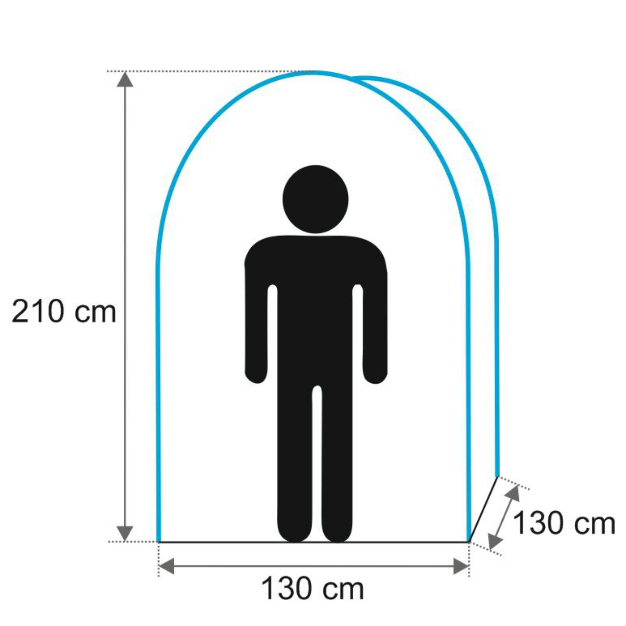 CampFeuer Gerätezelt Duschzelt, 130 cm x 130 cm x 210 cm, 1500 mm Wassersäule