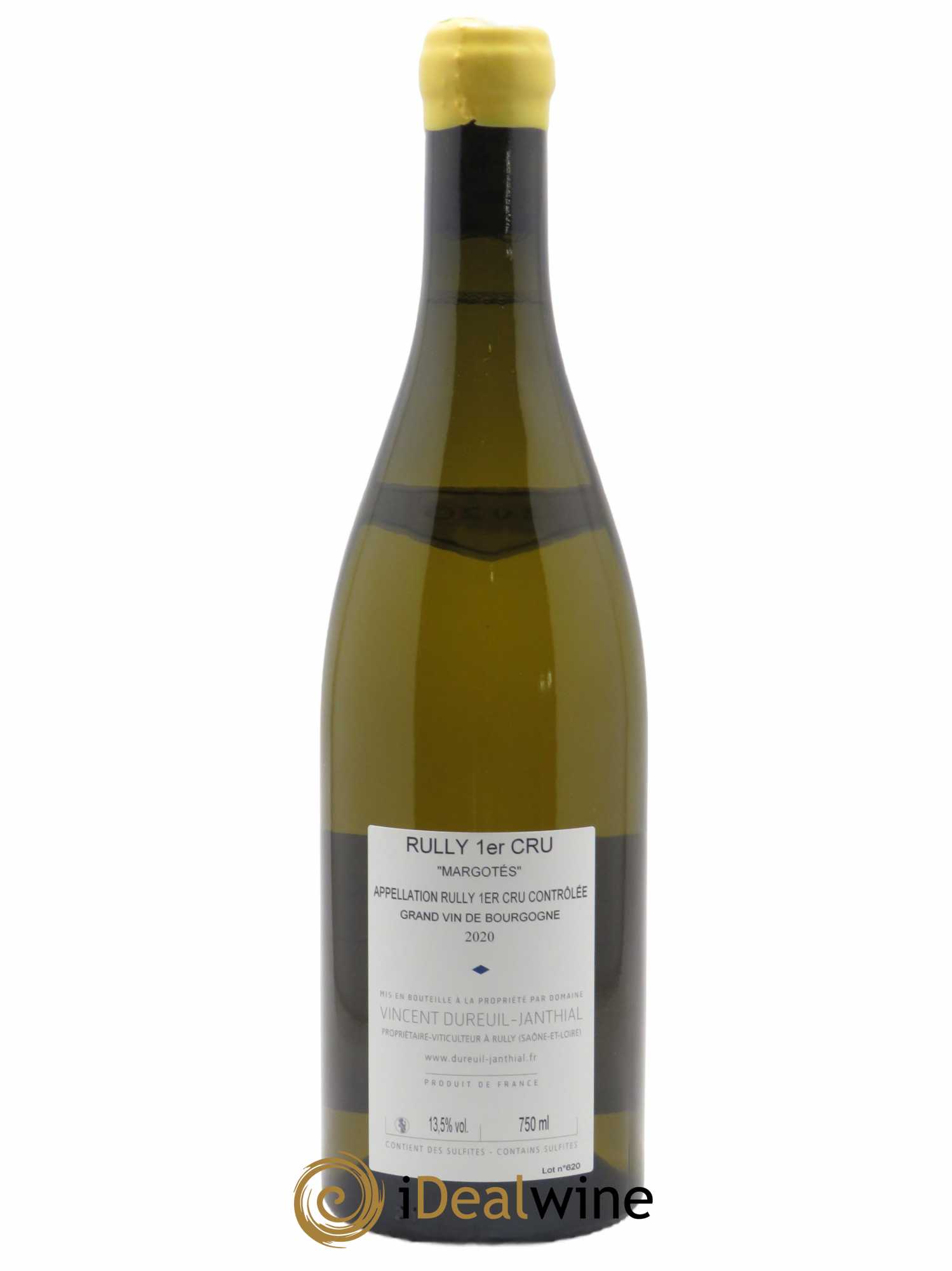 Rully 1er Cru Les Margotés Vincent Dureuil-Janthial  2020 - Lot de 1 Bouteille