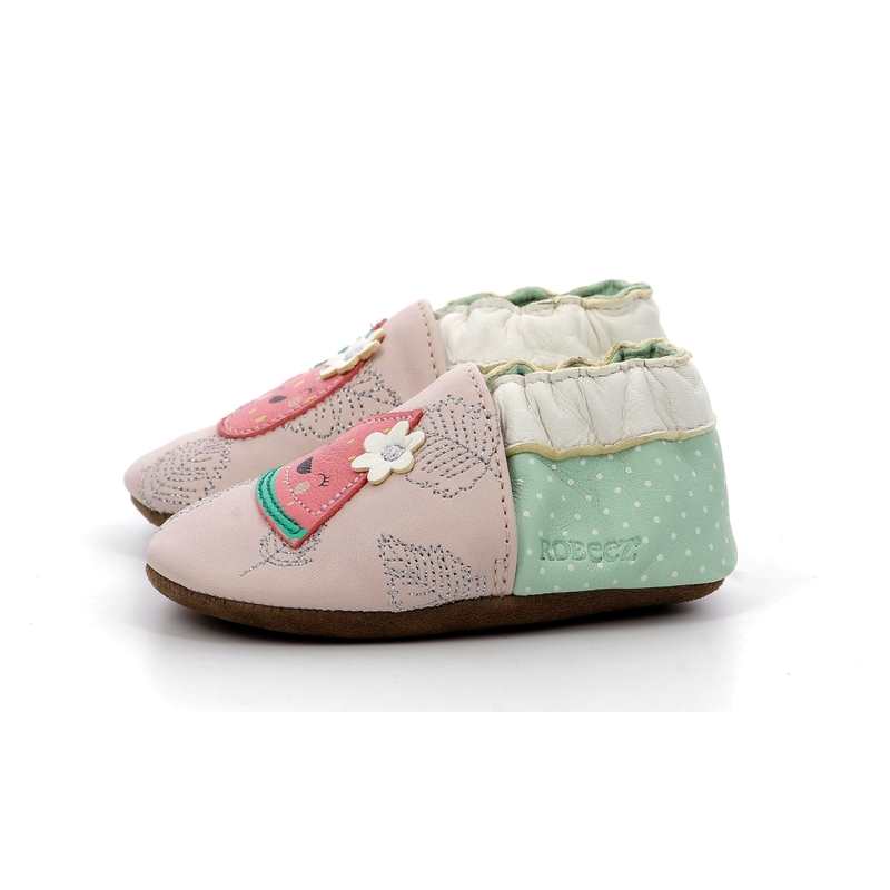 Chaussons cuir tannage vegetal Fruit's Party