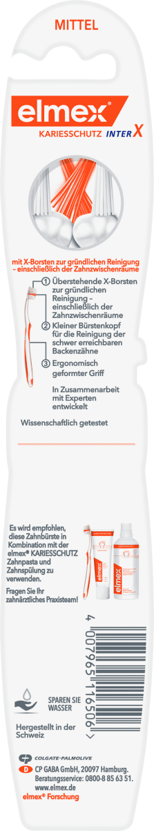 Zahnbürste InterX Kariesschutz mittel, 1 St