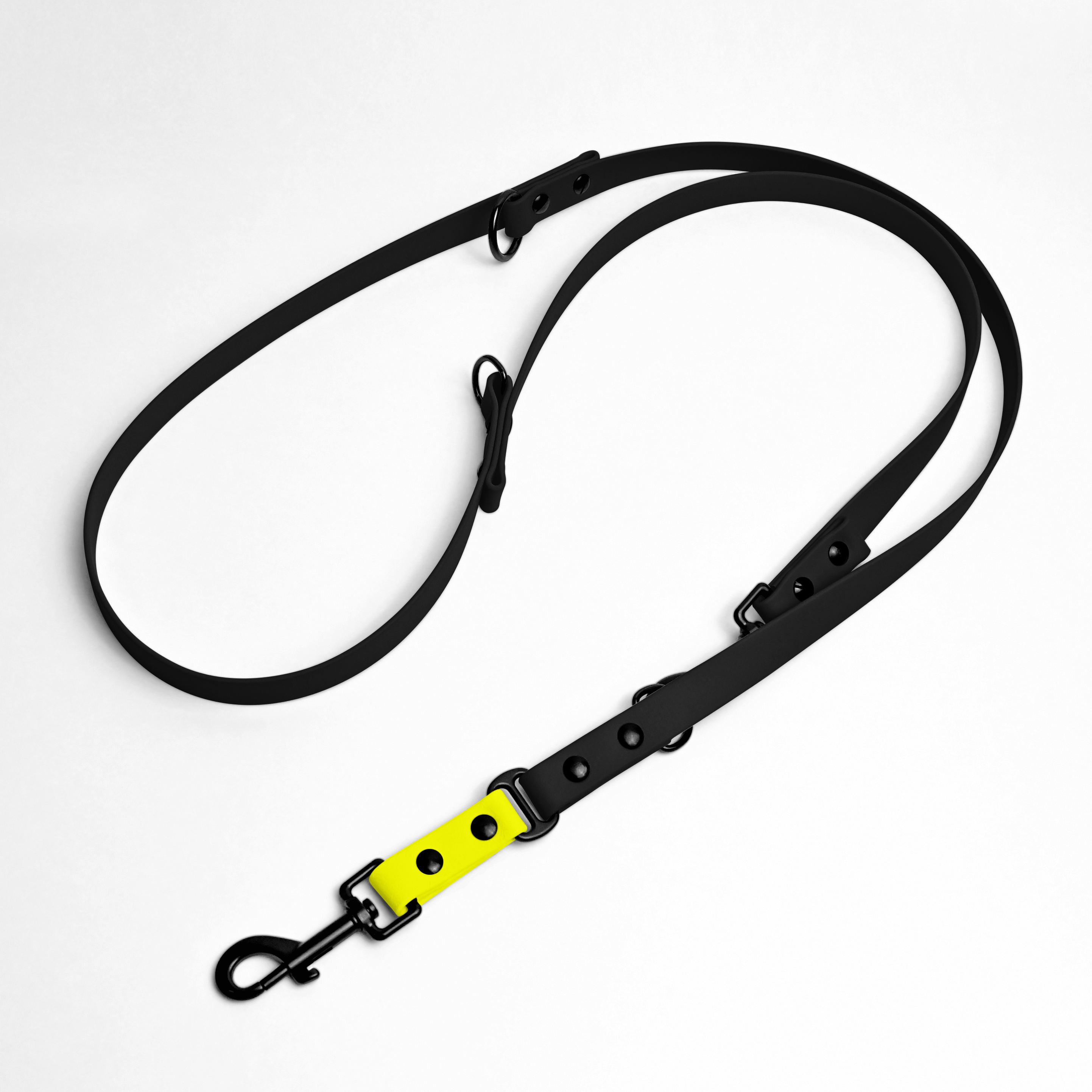 THE DOG IDEA Hundeleinen THE DOG IDEA Biothane Hundeleine Schwarz neon gelb