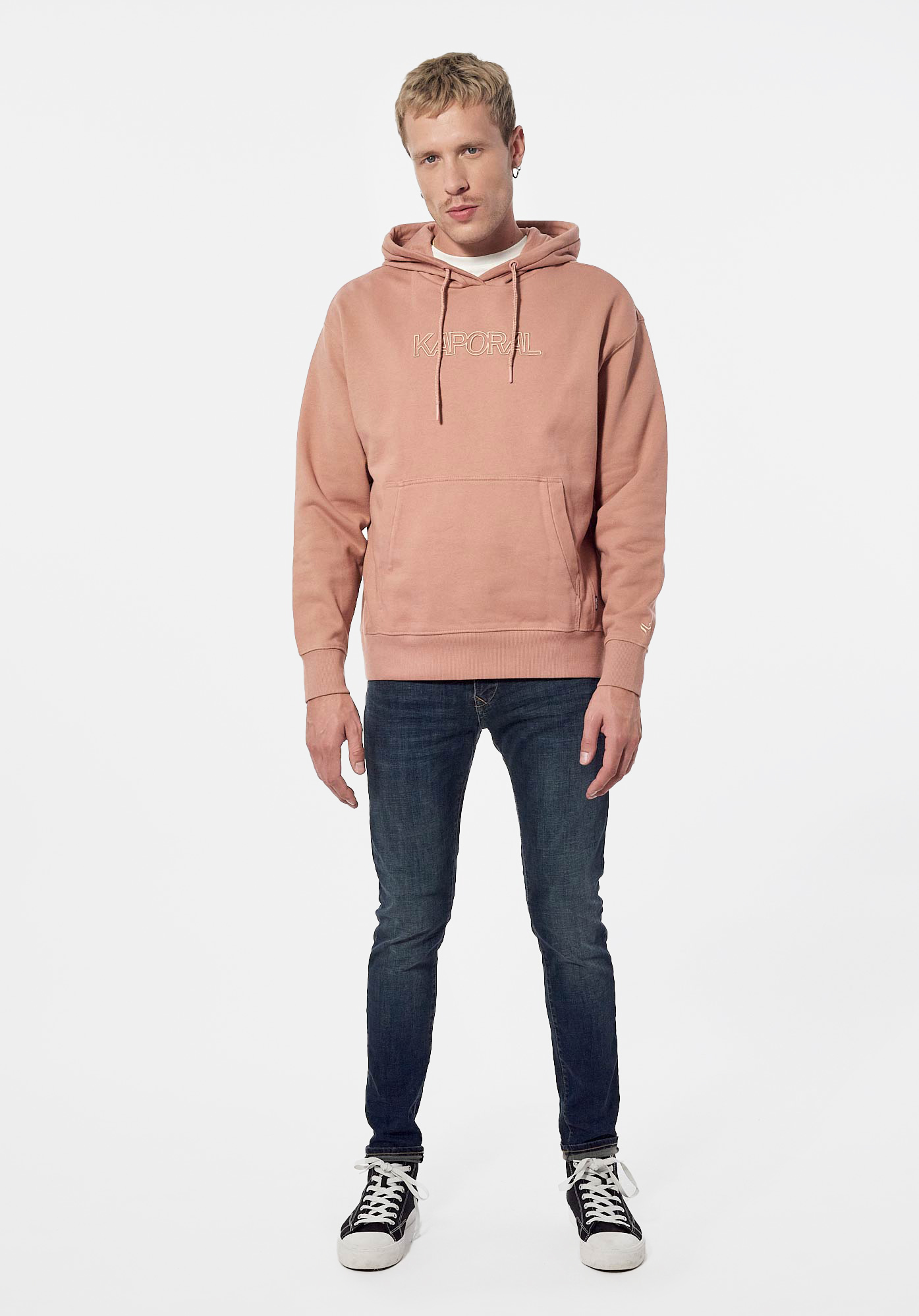 POWEL  Sweat vieux rose Homme en 100% coton