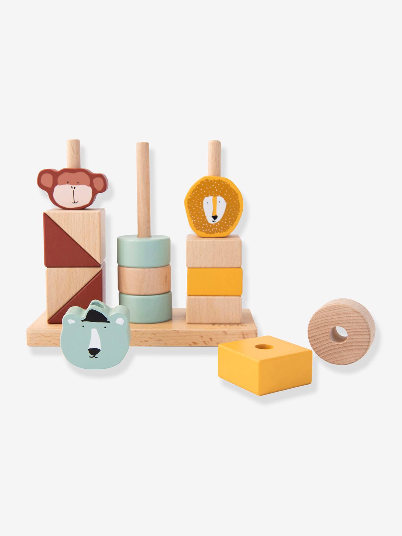 Trixie Baby Tier-Stapelspiel TRIXIE aus Holz - mehrfarbig