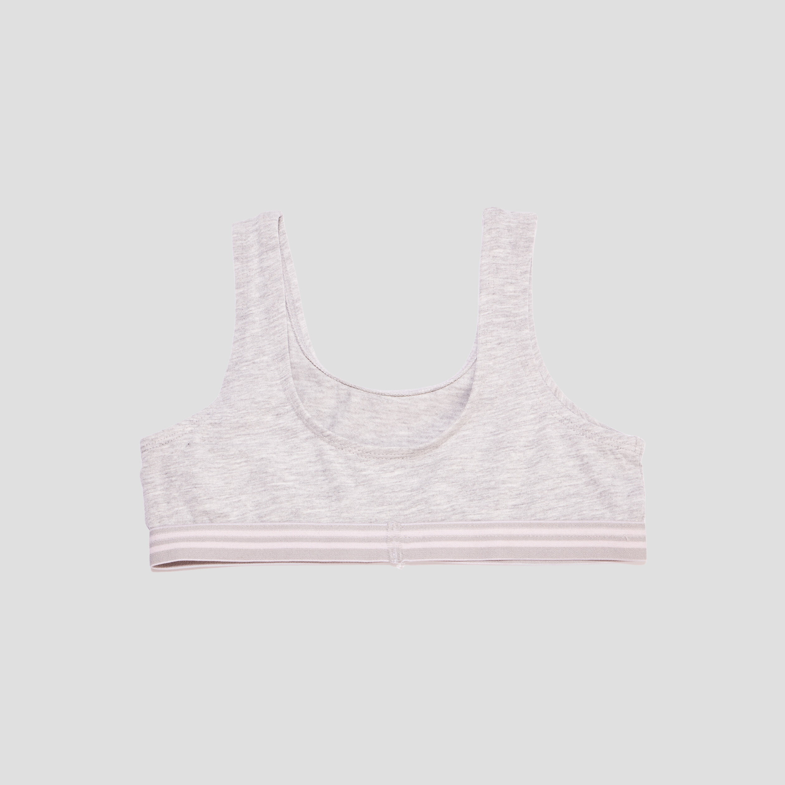 Soutien-gorge brassière coton gris clair fille | La Halle