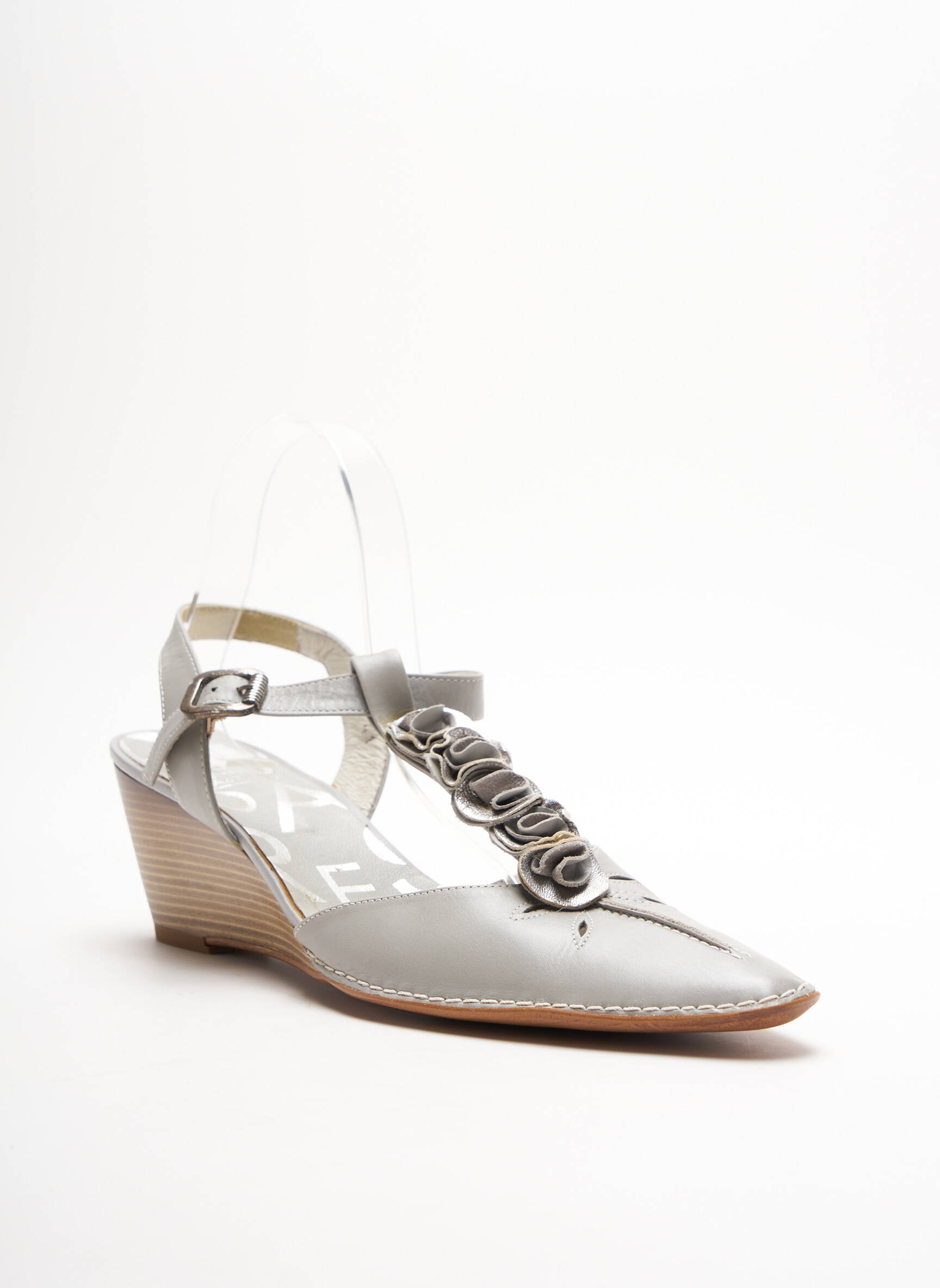 Pomares Vazquez Sandales Nu Pieds Femme couleur gris