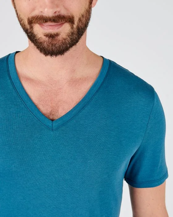 T-shirt col V, maille jersey Climatyl