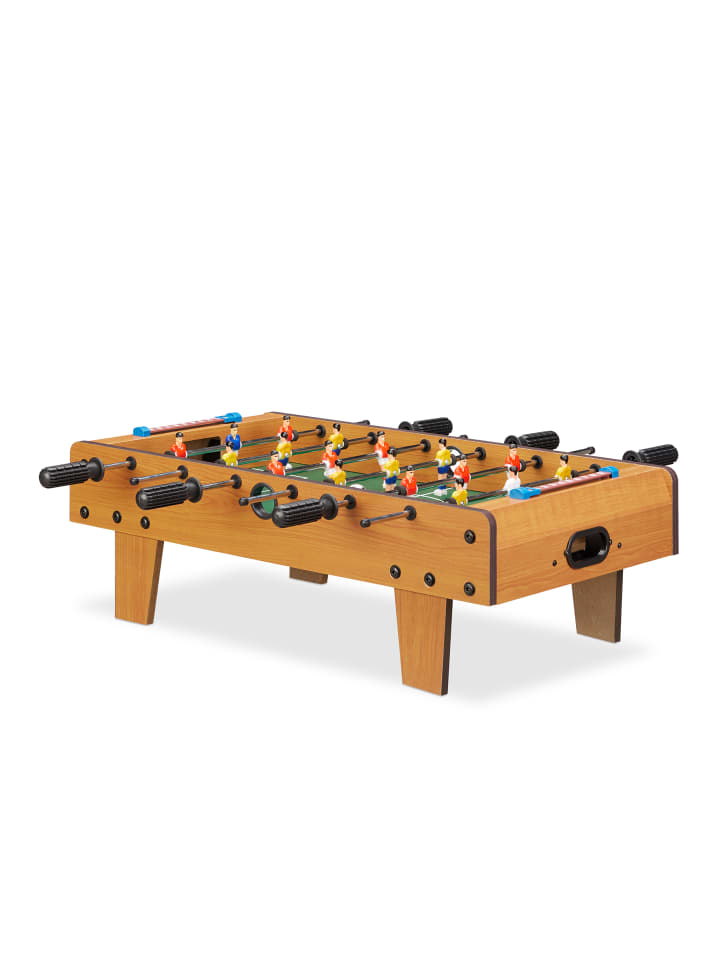 relaxdays Tischkicker in Grün/Braun günstig kaufen onesize