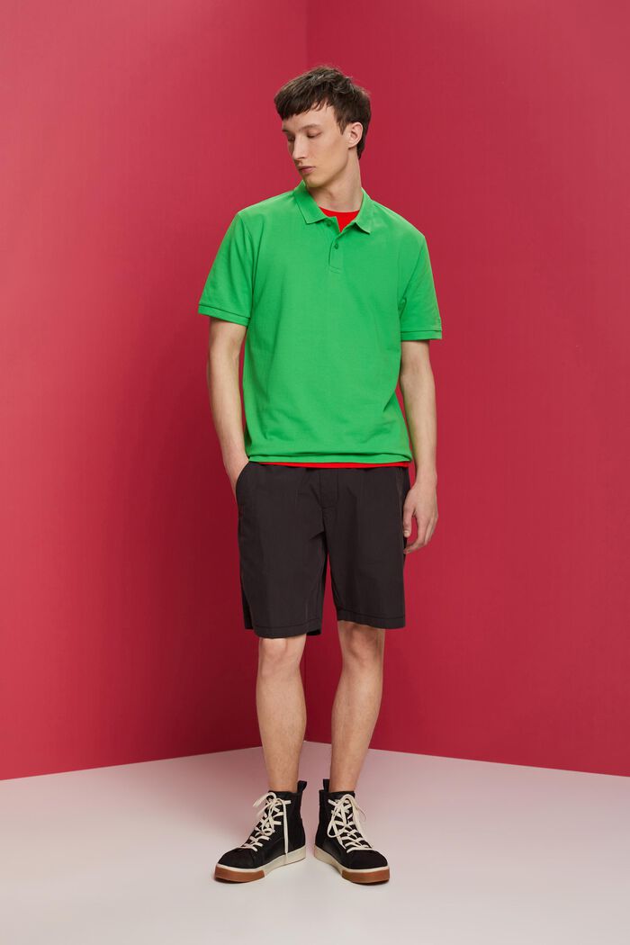 Slim-Fit-Poloshirt aus Baumwoll-Piqué