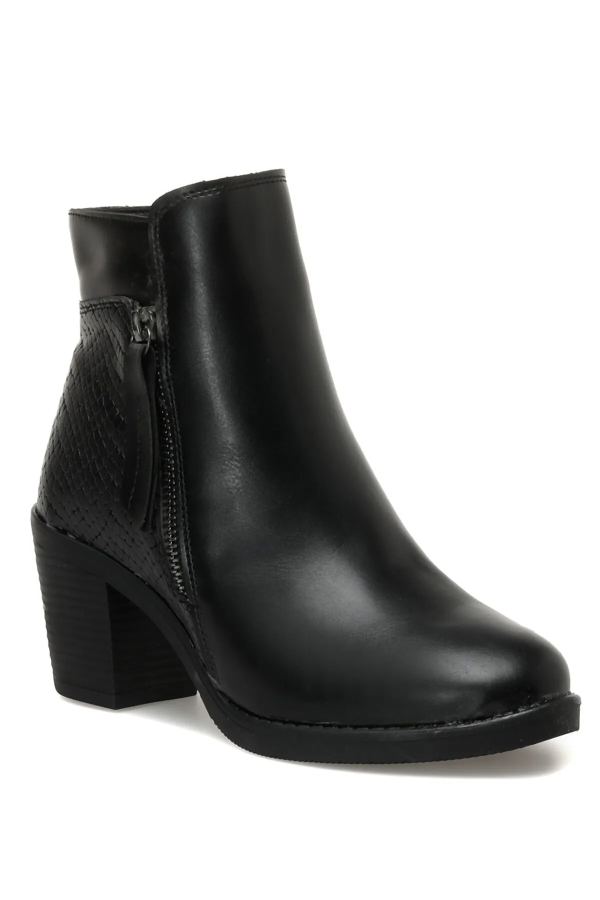Polaris  320128z 2pr Schwarze Damenstiefel mit Absatz