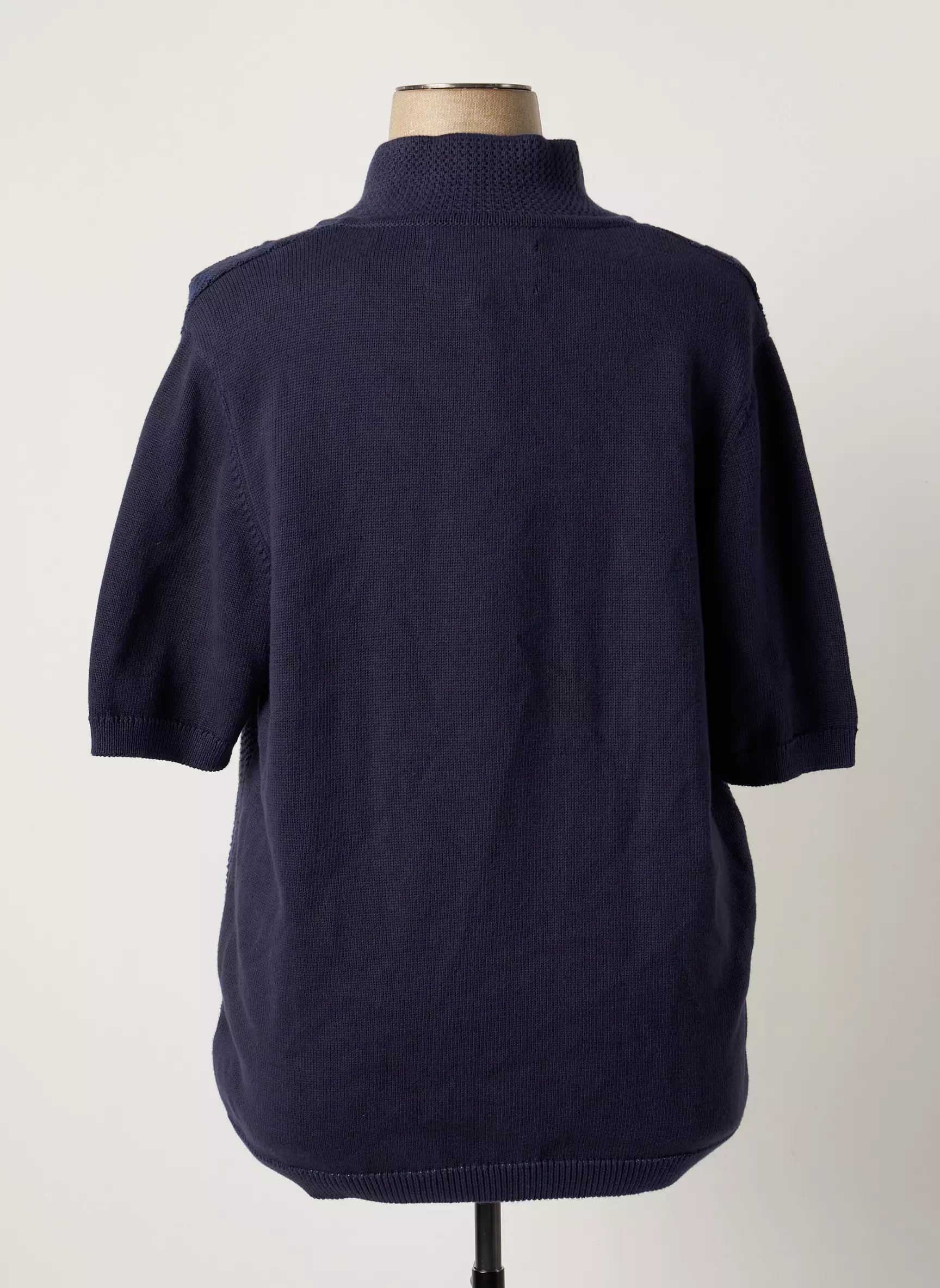 L Impeccable Marcel Gilets Manches Courtes Femme couleur bleu