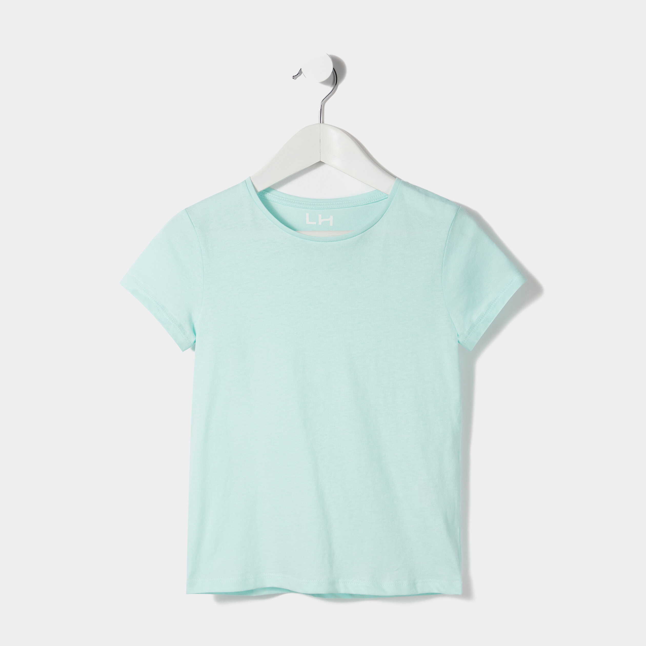 T-shirt manches courtes bleu clair fille | La Halle