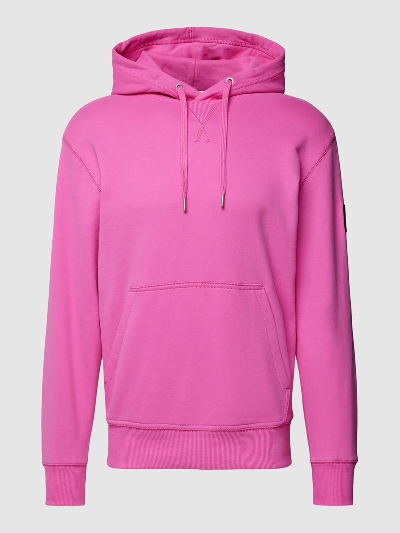 Hoodie mit Label-Detail in pink
