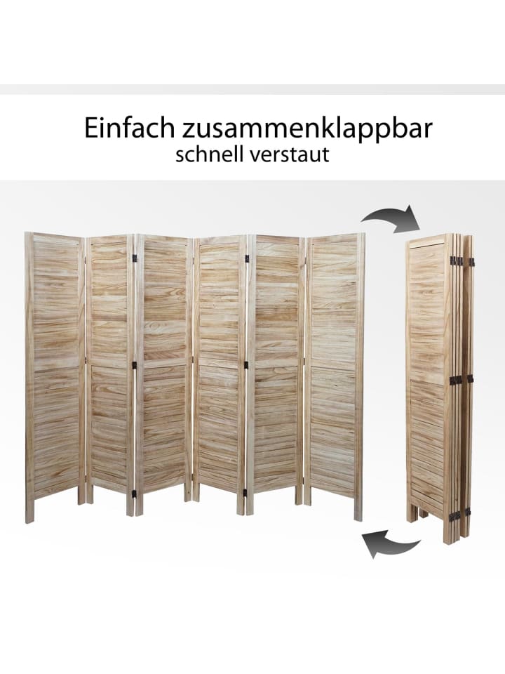 MCW Paravent G30 im Shabby-Look, Anthrazit günstig kaufen onesize