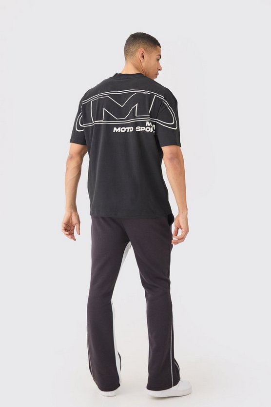 Oversize T-Shirt mit Moto Sport Print