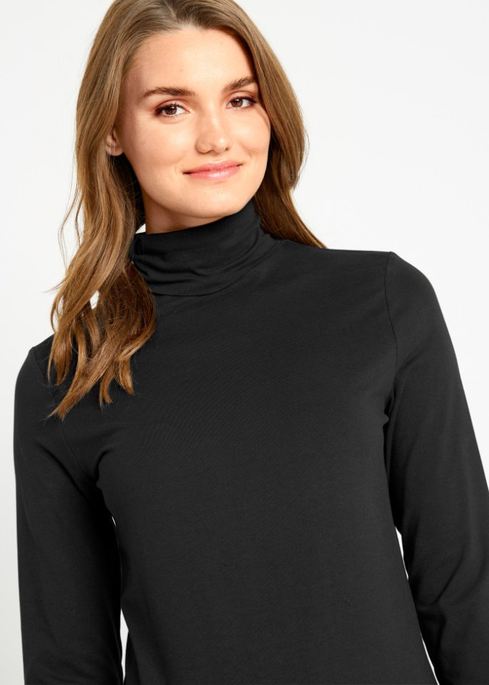 Langarmshirt mit Rollkragen (2er Pack)