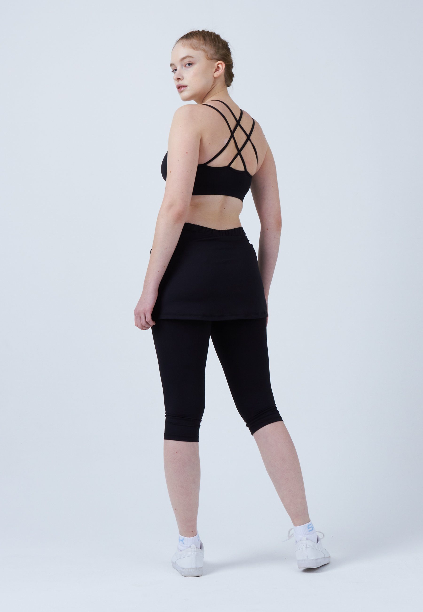 SPORTKIND Tennisrock 2-in-1 Skapri Rock mit Leggings Mädchen & Damen schwarz