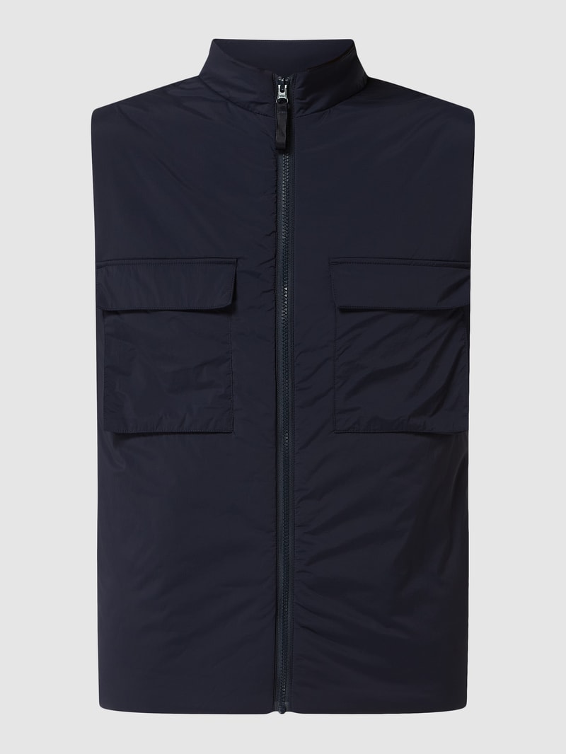 Weste mit Stehkragen Modell 'Read' in marineblau
