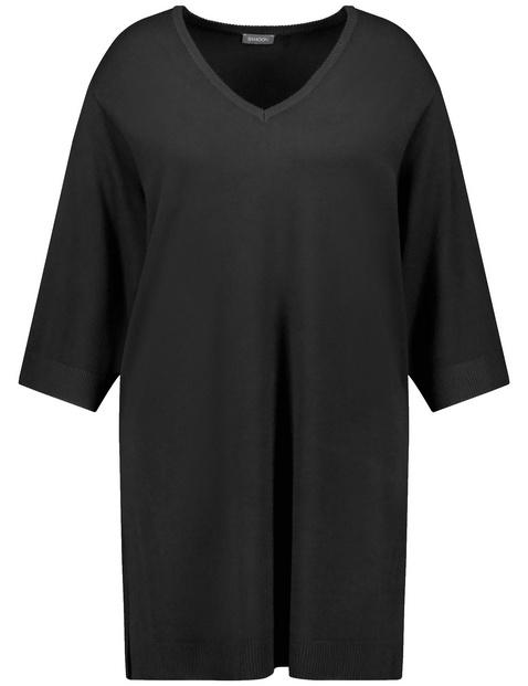 Langer Pullover mit 3/4 Arm