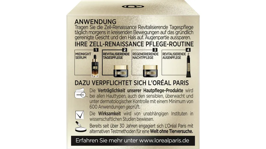 L'Oréal Paris Gesichtscreme Age Perfect Zell-Renaissance Regenerierende Tagespflege 50ml 50 ml