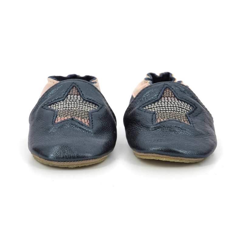 Chaussons cuir tannage végétal Star Stripe Crp