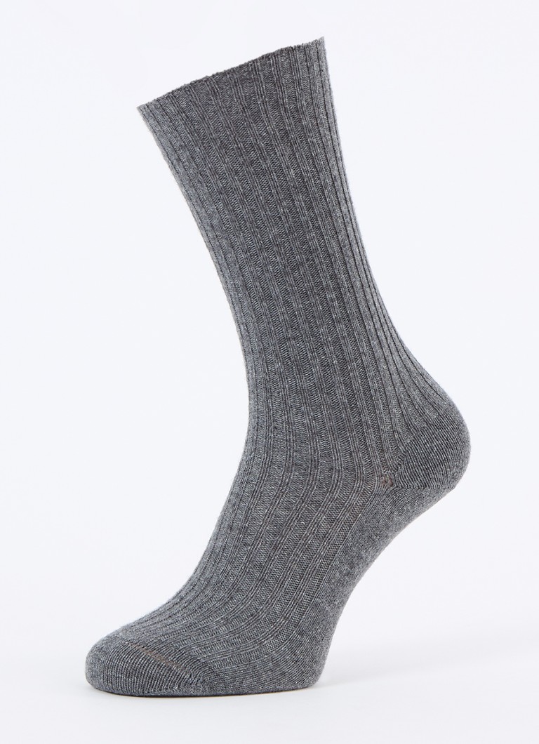 Falke Cozy rievotās adītās zeķes no kašmira maisījuma