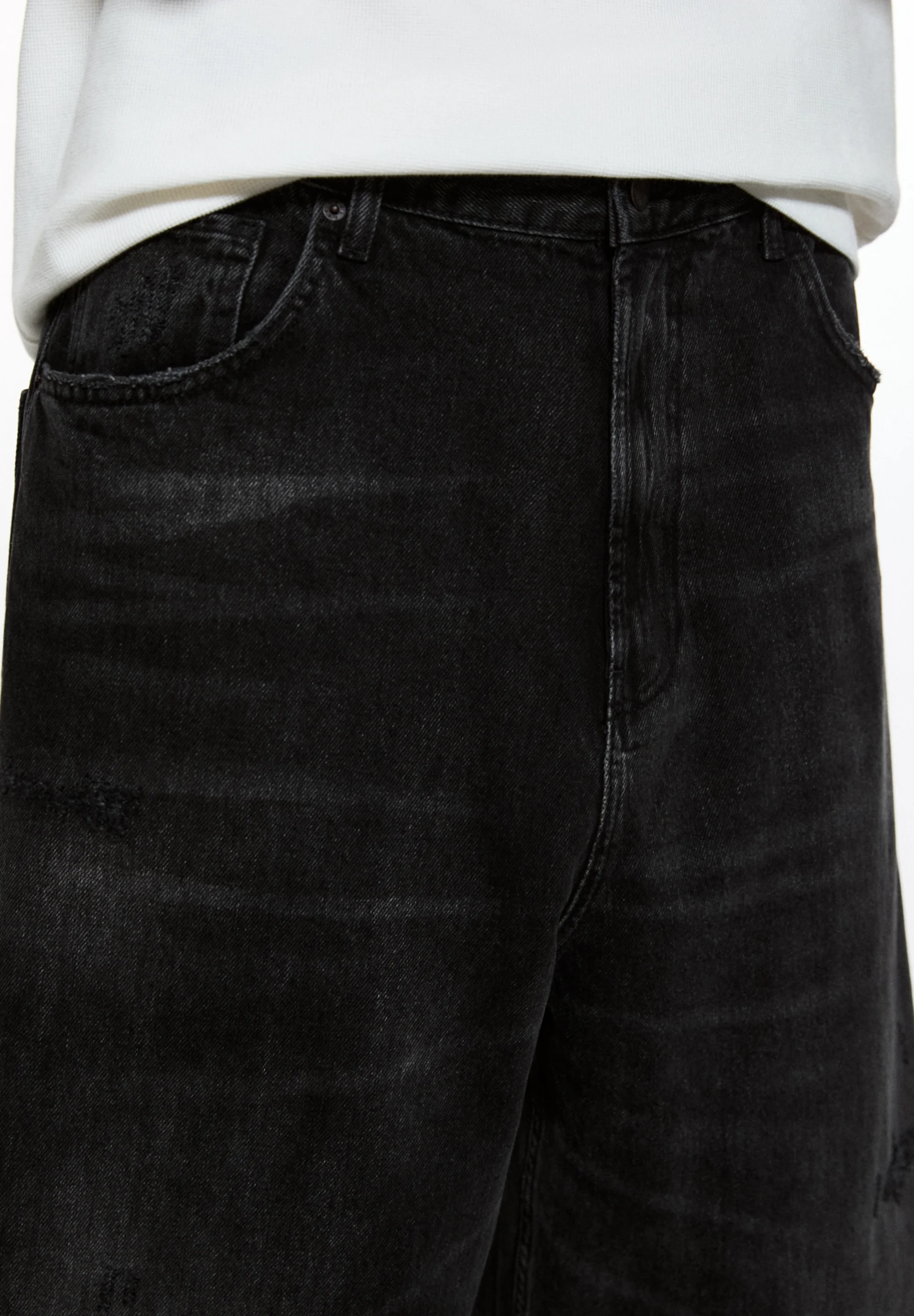 PULL&BEAR SUPER BAGGY - Vaqueros pitillo