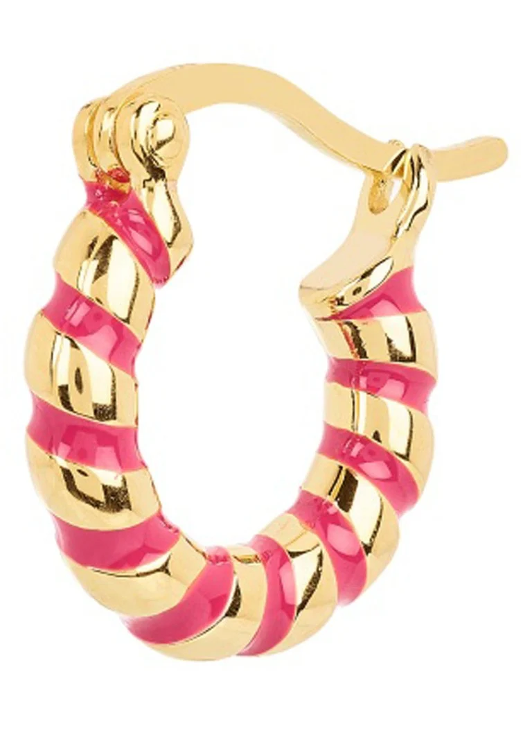 Anna + Nina Twirl single earring gold plated