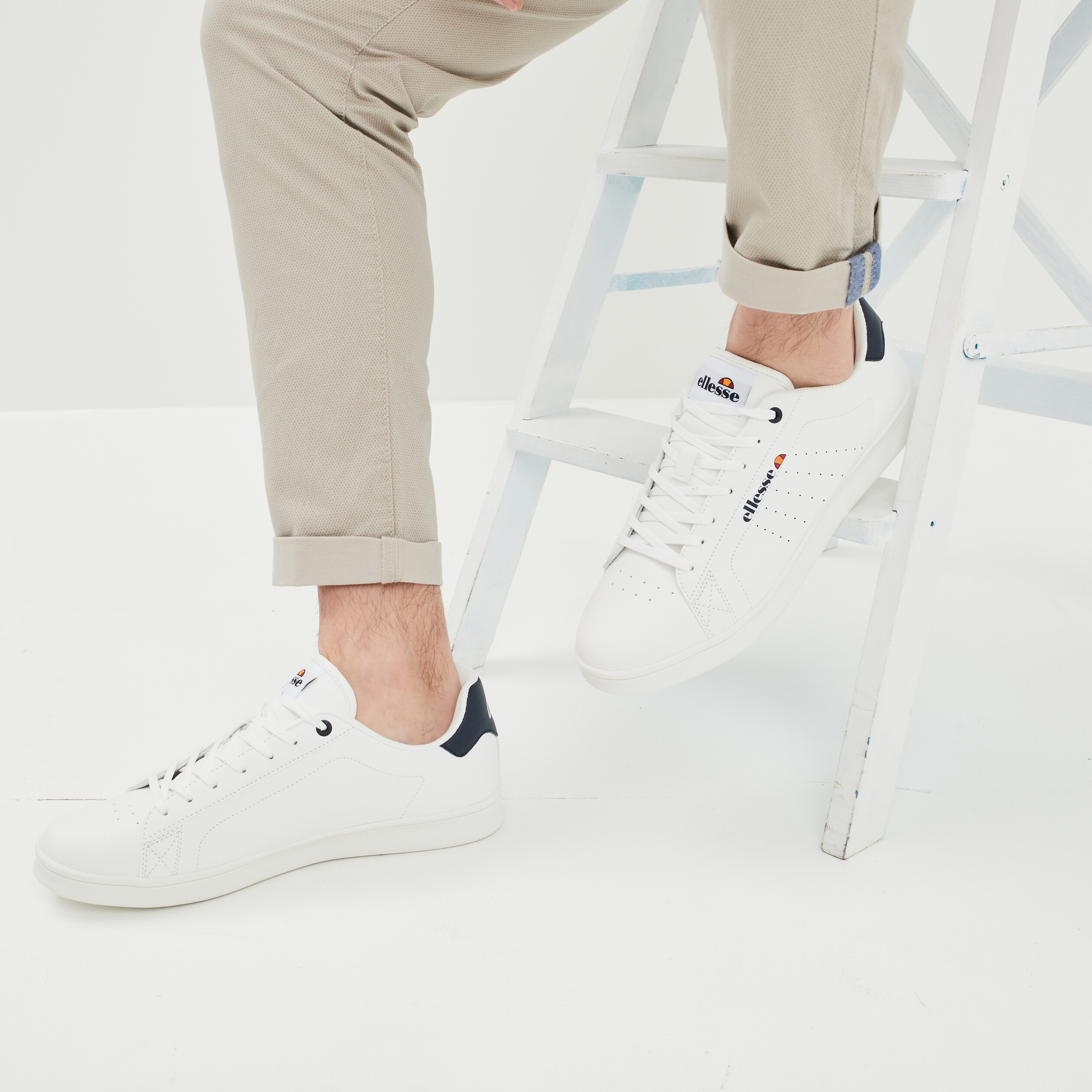 Tennis à lacets Ellesse blanc homme | La Halle