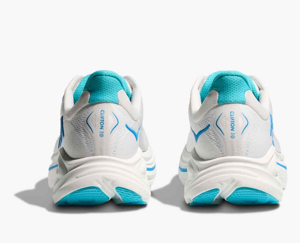 Clifton 10 White / Skyward Blue