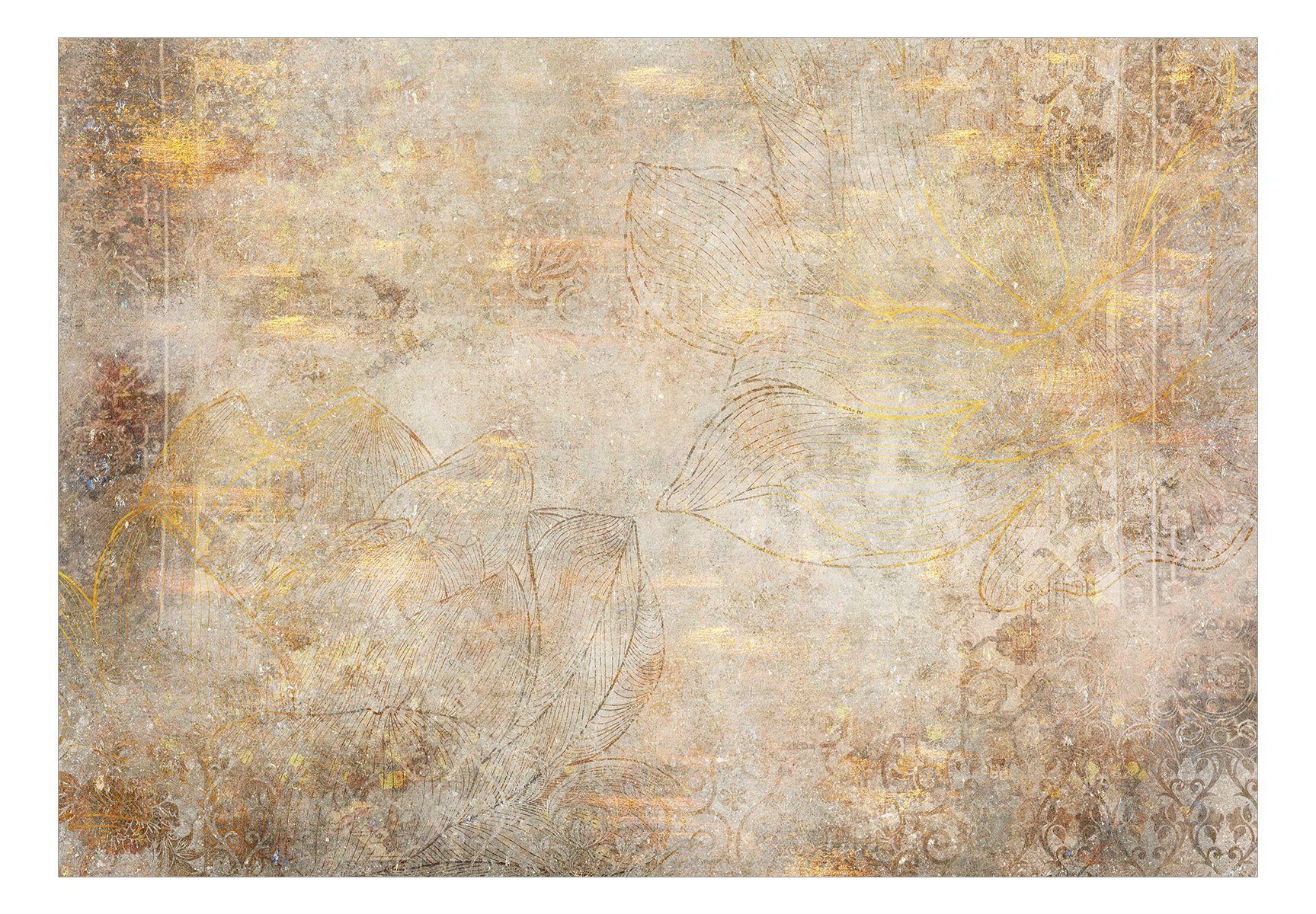 KUNSTLOFT Vliestapete Golden Etude 0.98x0.7 m, matt, lichtbeständige Design Tapete