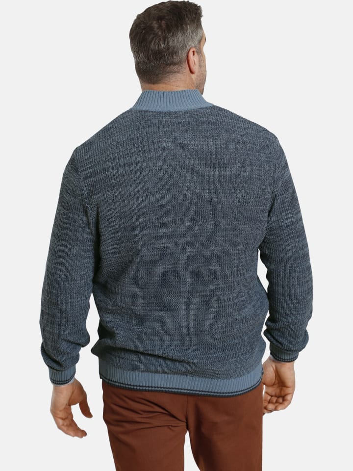 Charles Colby Strickjacke DUKE ODOI in blau gemustert günstig kaufen