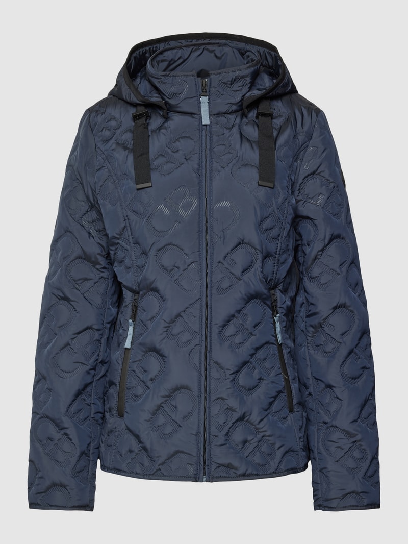 Steppjacke mit Logo-Muster in marineblau