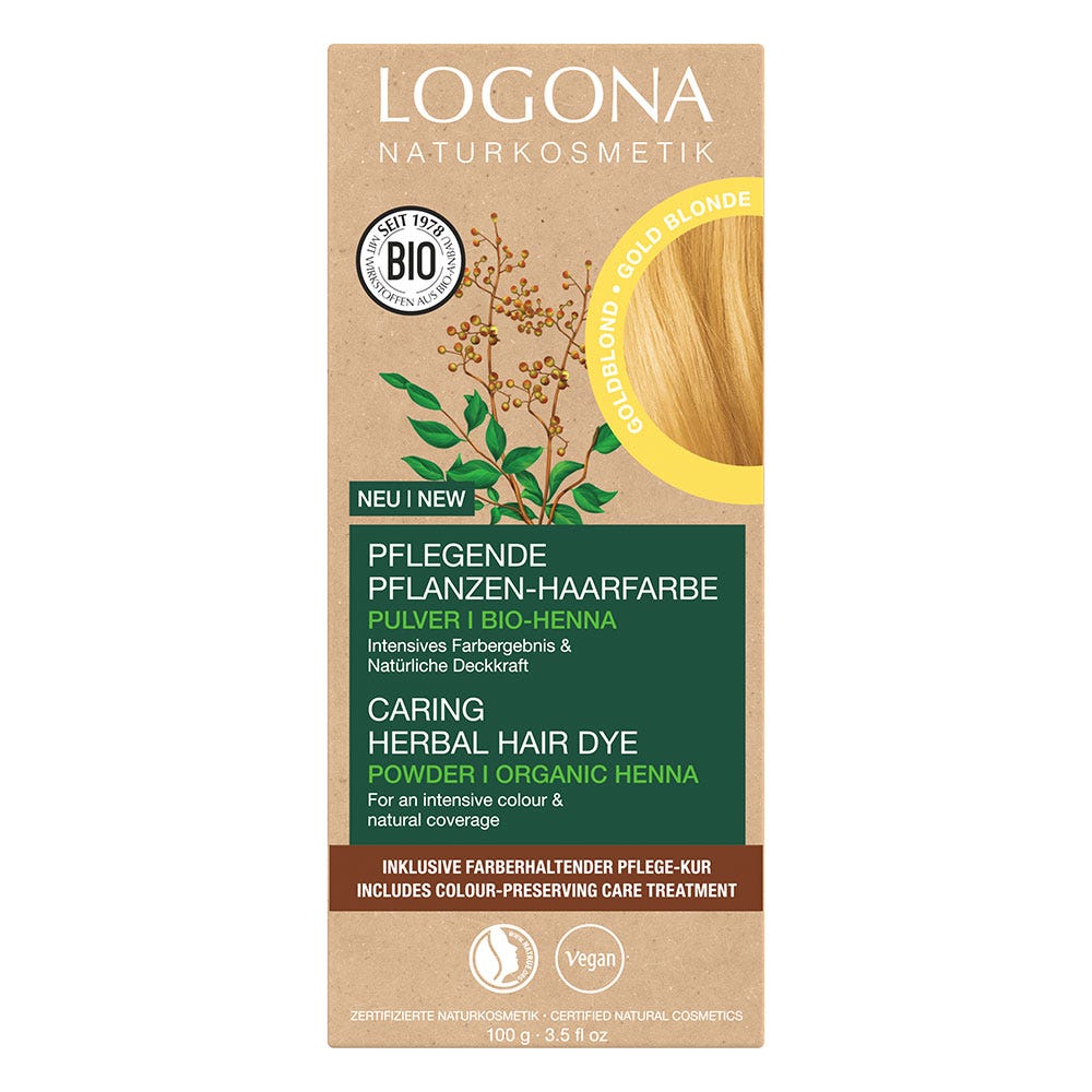LOGONA Pflanzen-Haarfarbe Pulver Goldblond 100 ml