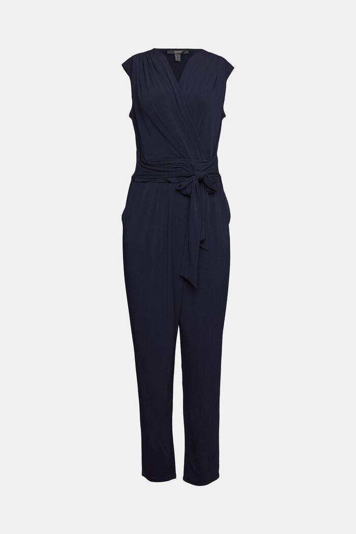Jumpsuit mit Crossover-V-Ausschnitt
