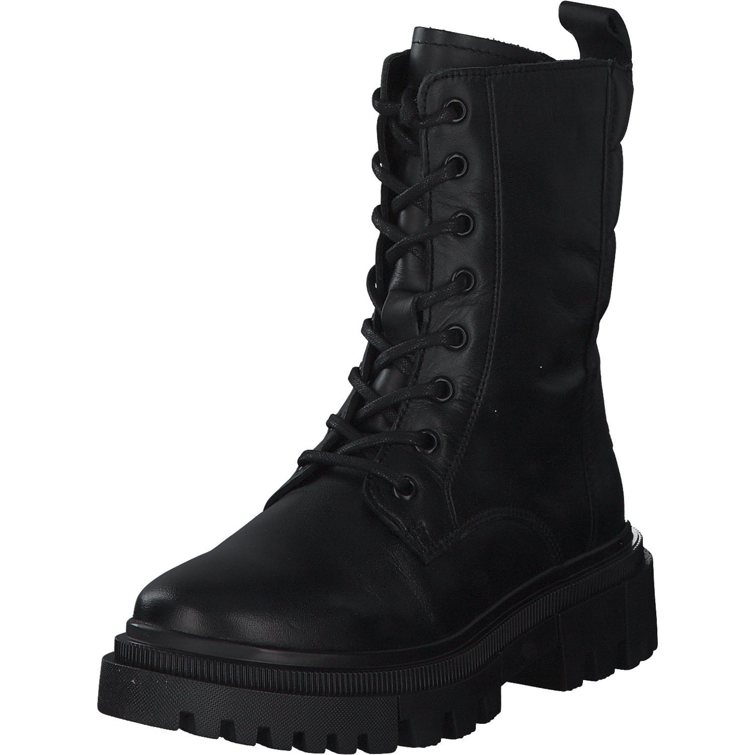 Tamaris 25844, Schnürstiefeletten, Damen, BLACK LEATHER