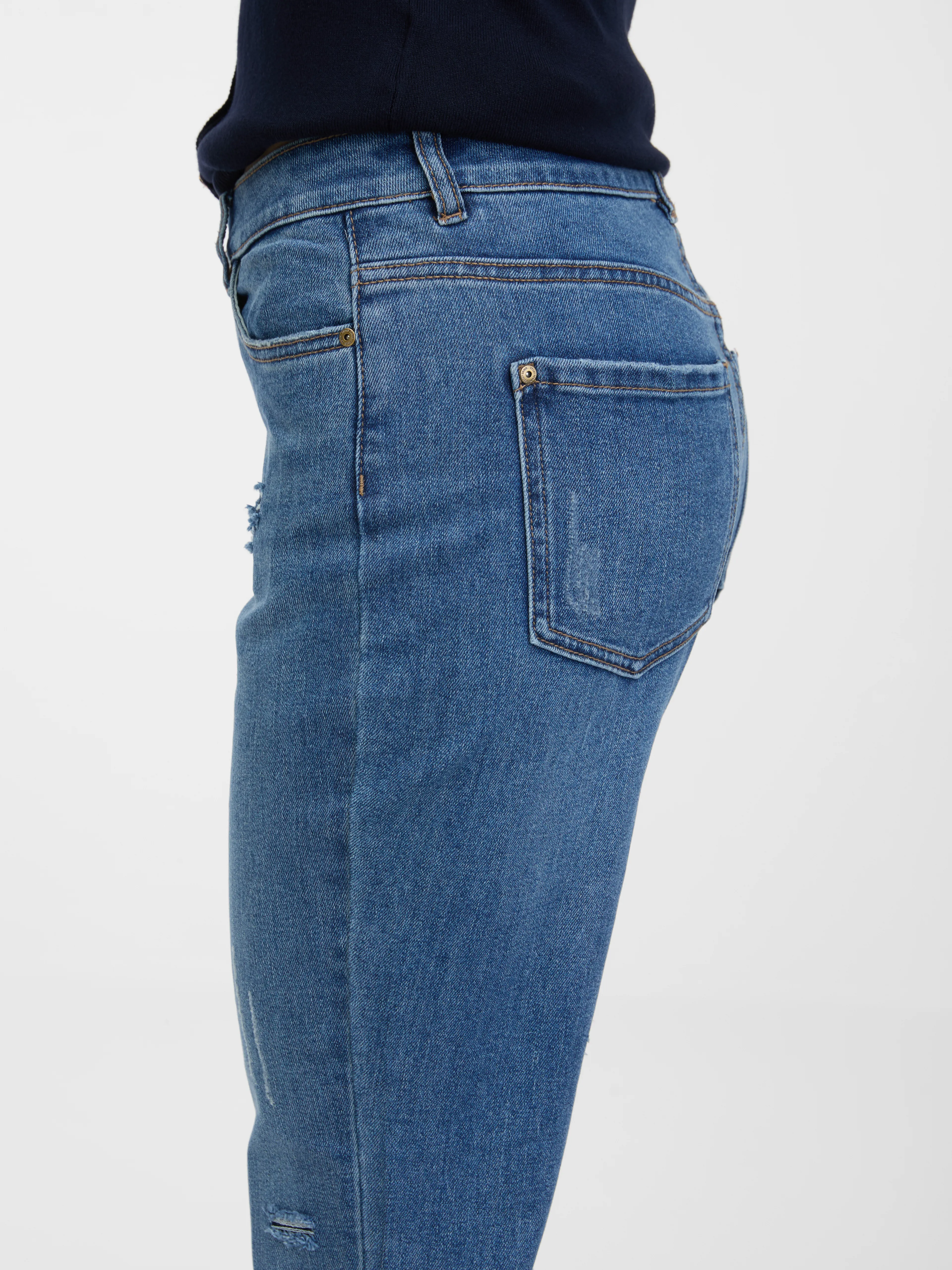 Dunkelblaue Damenjeans mit gerader Passform ORSAY