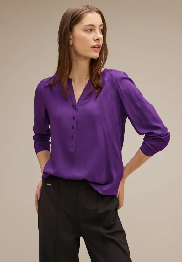 Street One Bluse in Unifarbe
