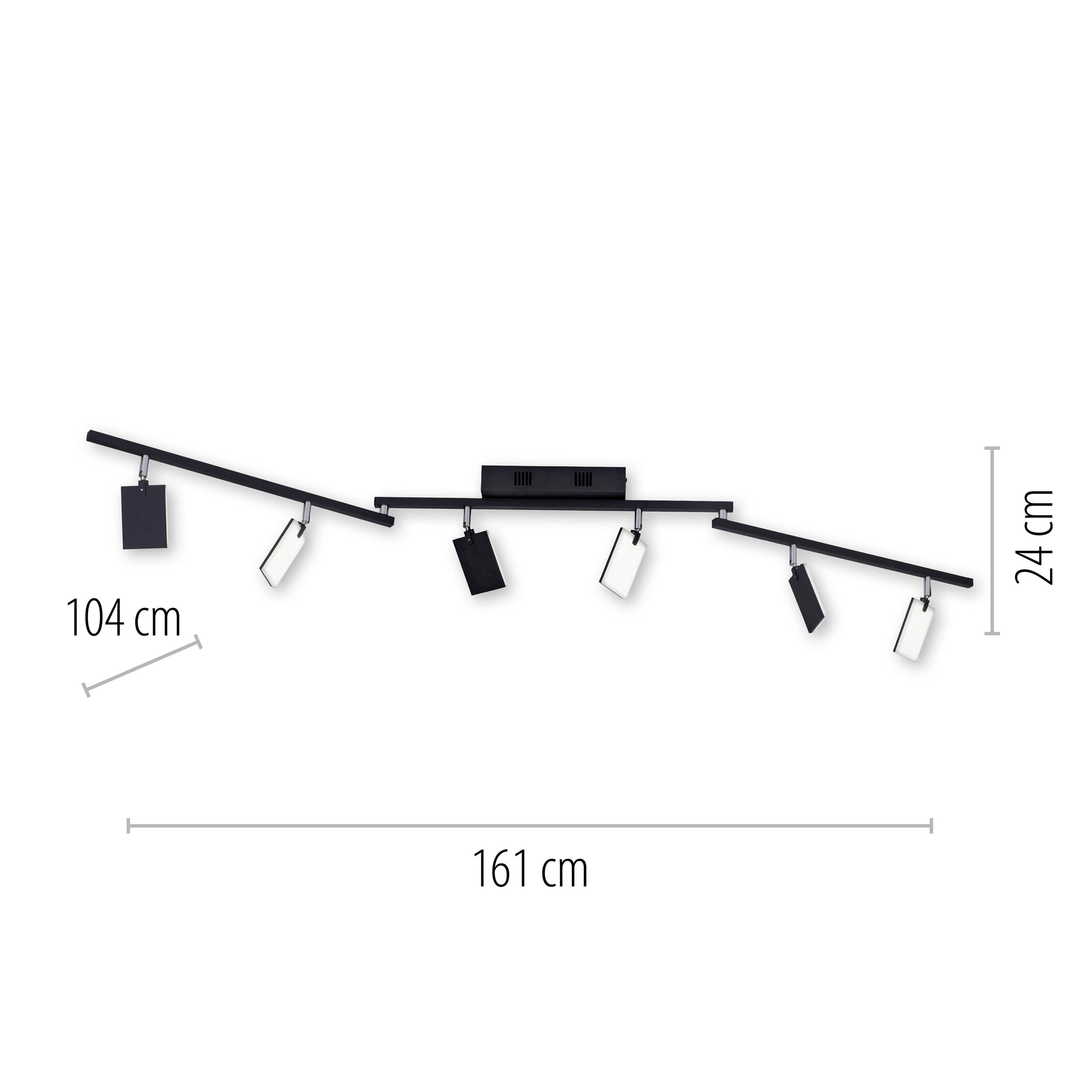PURELED-Deckenleuchte 6flg