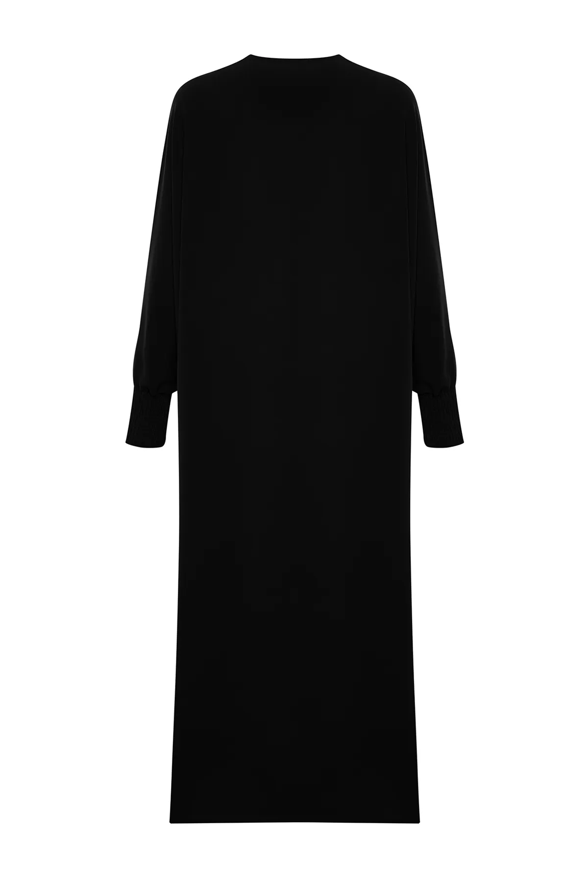 Trendyol Modest  Schwarze gewebte Kappe mit Fledermausärmeln und Abaya in weiter Passform TCTSS24KF00021