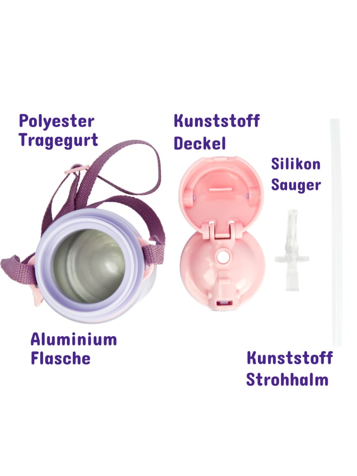 miniHeld Kinder Trinkflasche Frozen 600ml Aluminium Flasche Tragegurt Elsa Anna 6 Jahre günstig kaufen onesize