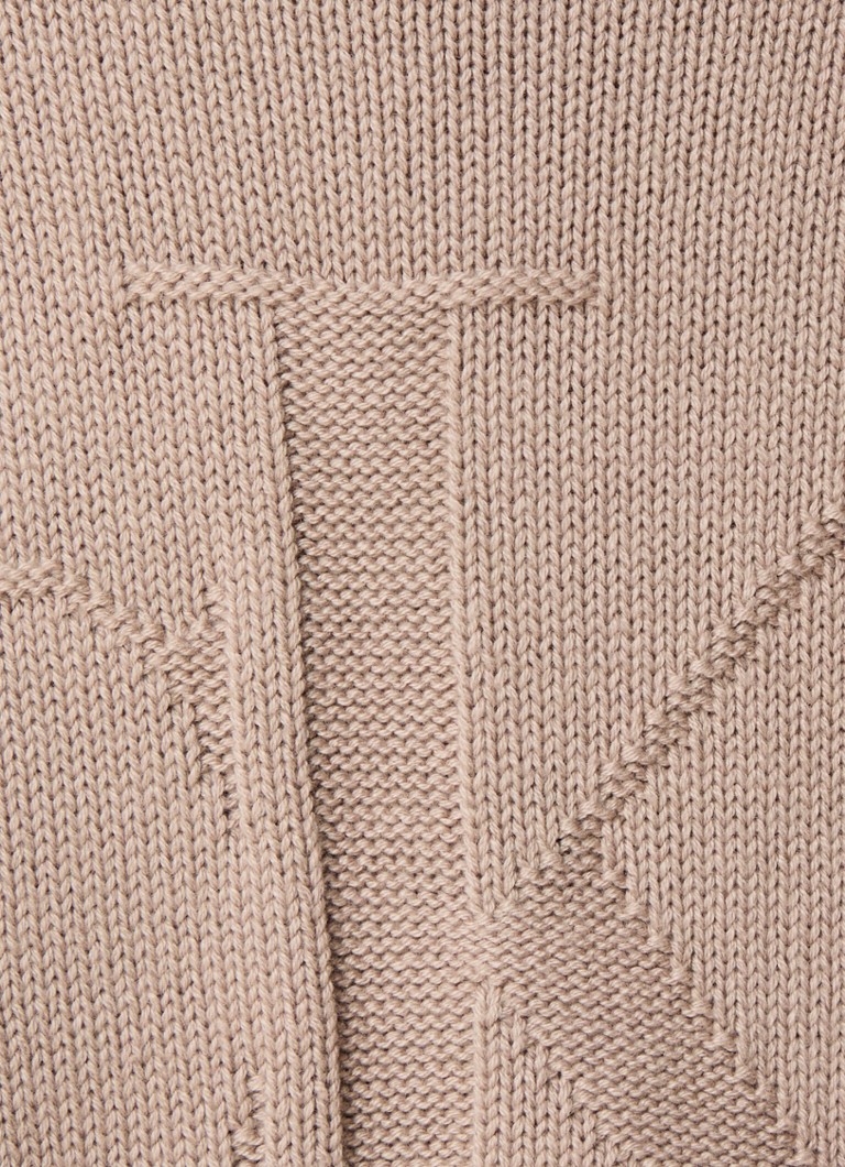 Maglione Calvin Klein a maglia grossa in misto lana con logo lavorato a maglia