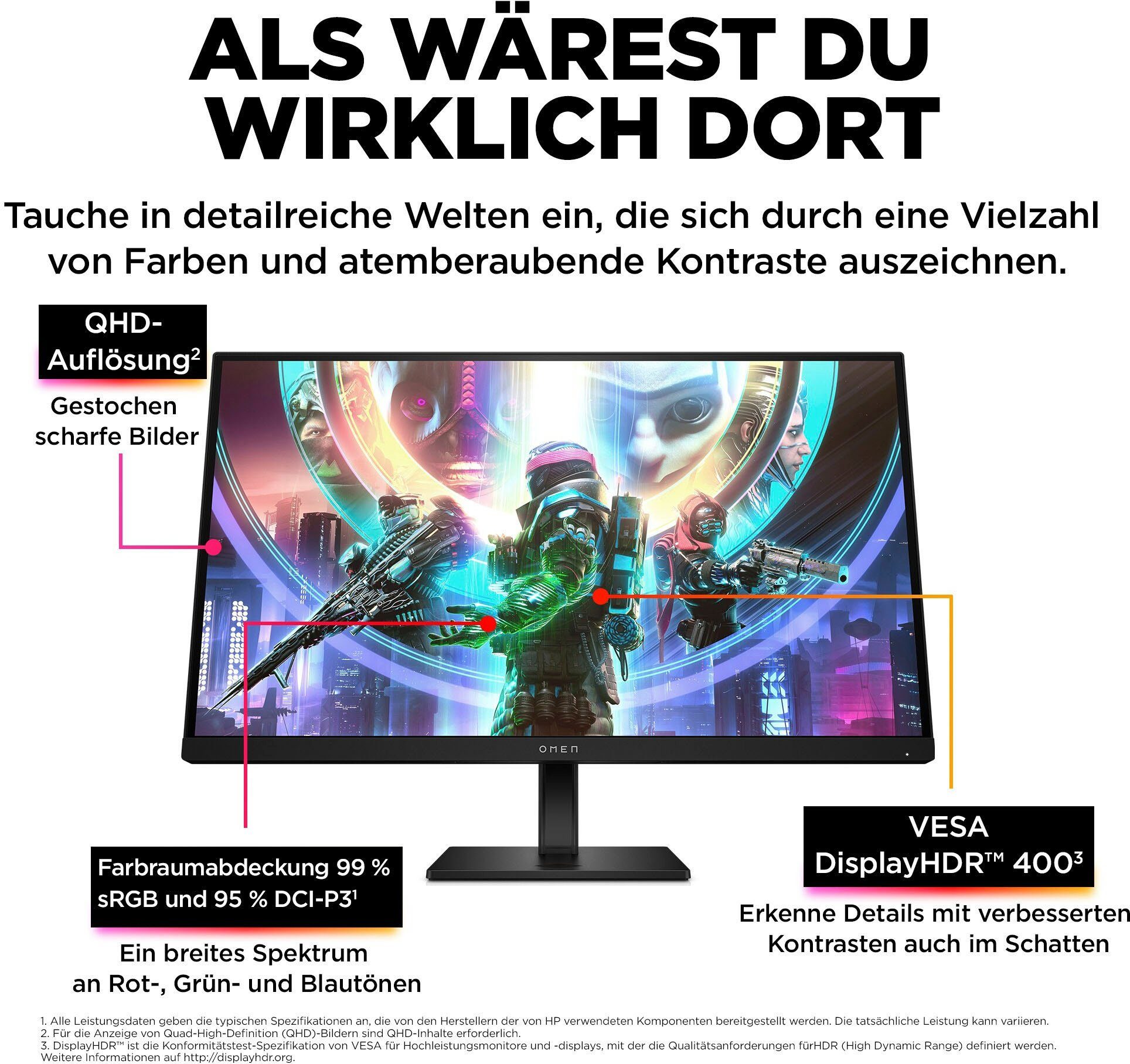 HP OMEN 27qs (HSD-0161-A) Gaming-Monitor (69 cm/27 