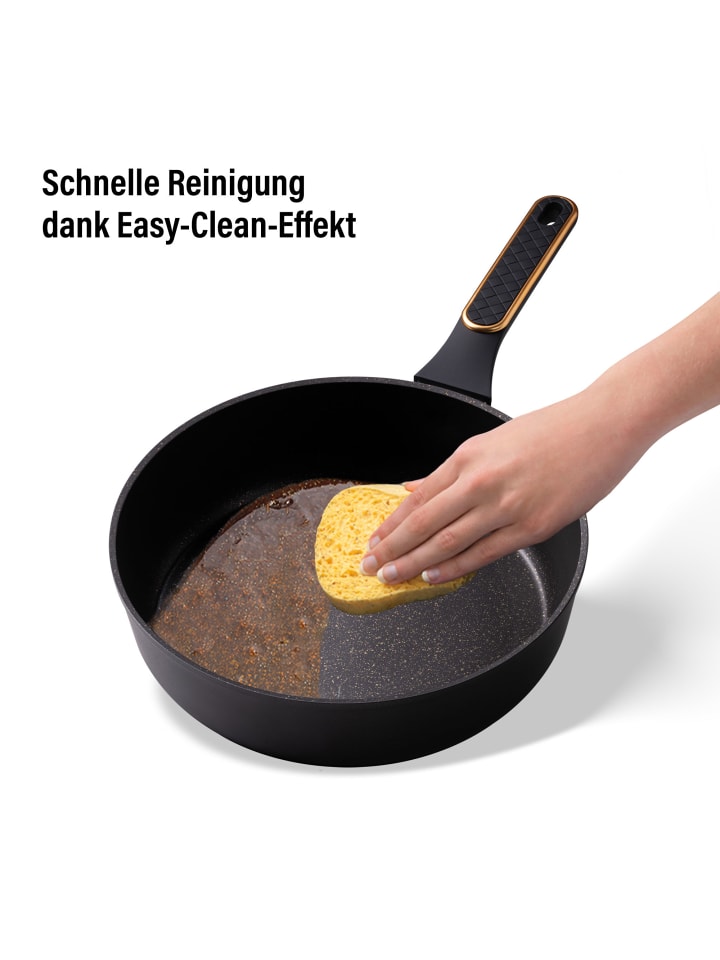 Stoneline Schmorpfanne 28cm mit Deckel in Schwarz günstig kaufen onesize