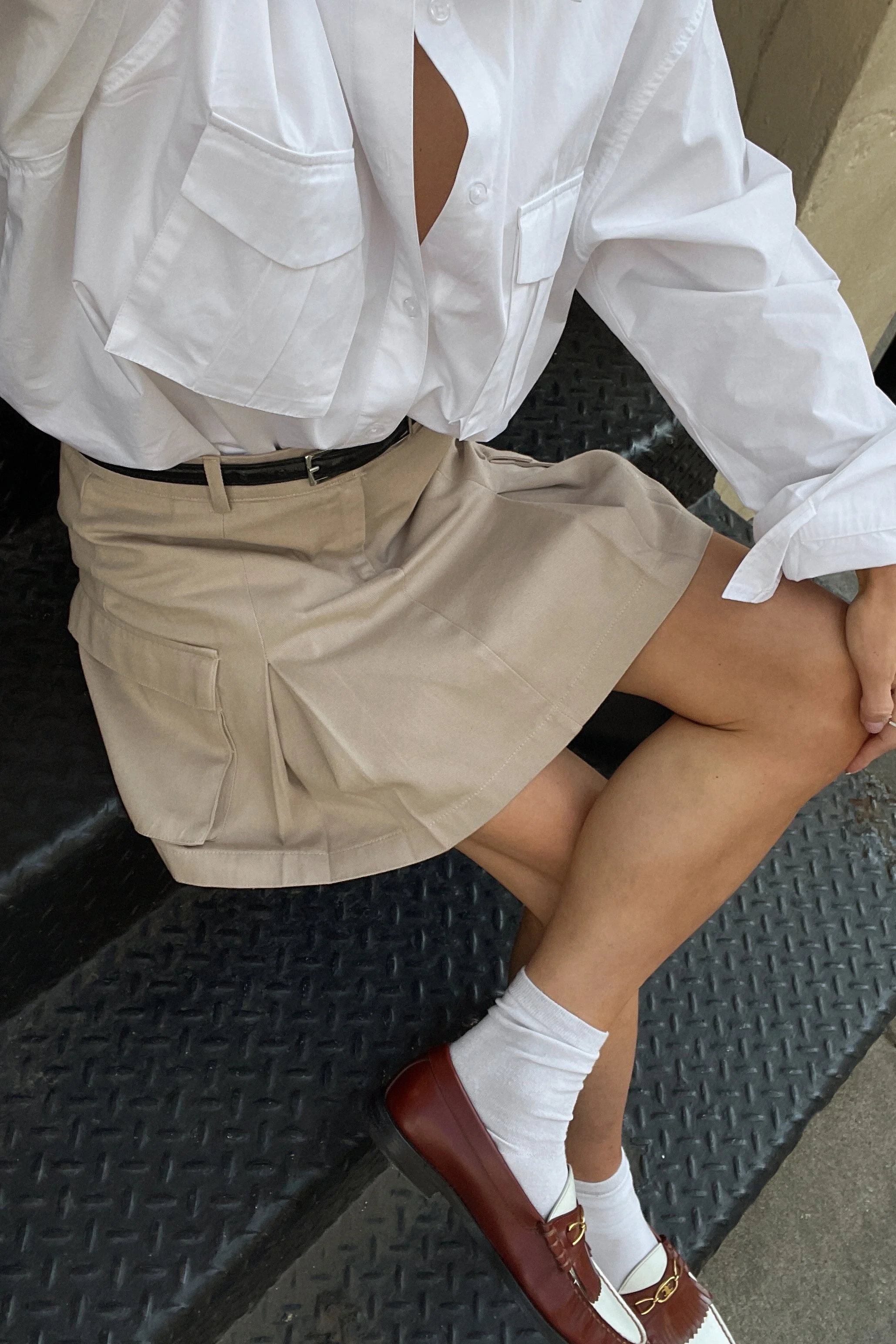 Cargo-Minirock mit mittlerer Taille