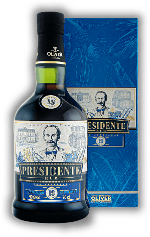 Presidente Marti 19 Jahre Solera Presidente Marti 19 Jahre Solera Dieser Rum überzeugt durch ein ausgezeichnetes Aromenprofil. 0,7	 Liter - Vol 40%