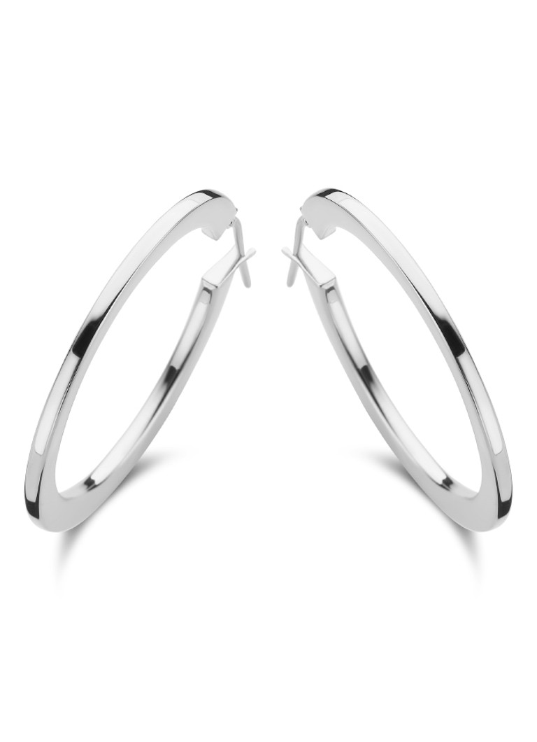 Casa Jewelry Gomma silver hoop earrings