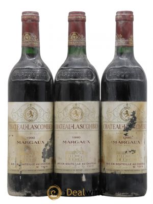 Château Lascombes 2ème Grand Cru Classé  1990 - Lot de 3 Bouteilles