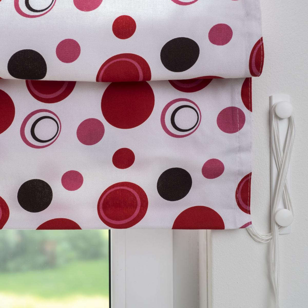 Bella Casa Raffrollo, Rollo 135 x 175 cm rot