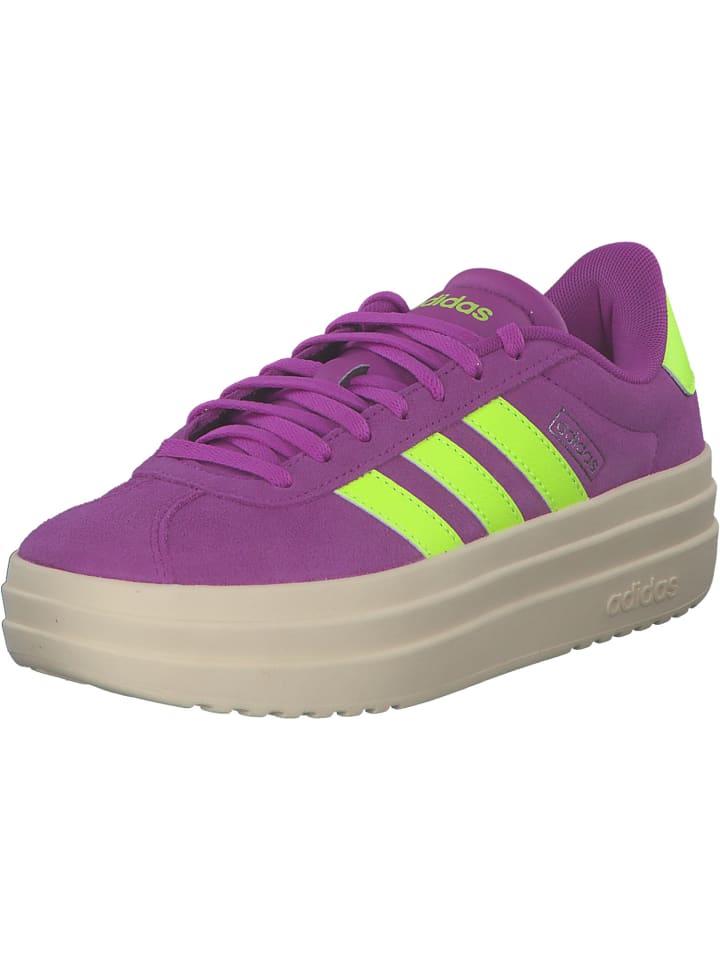 adidas Schnürschuhe in flash pink/lucid lemon/silver günstig kaufen